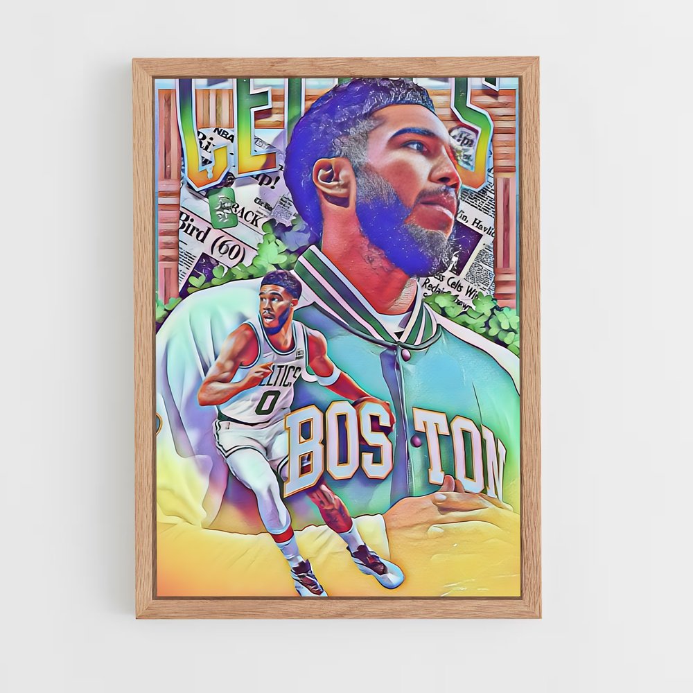 Poster Le Batteur de Boston – affiche Basketball (vue 4)